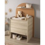 Commode � langer �volutive en bureau - forme arche - arche caramel / marron