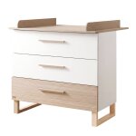 Commode � langer 'noah' avec tiroirs convertible blanc - ch�ne tristan