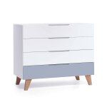 Commode nordic designe pour enfants (4 tiroirs) bleu