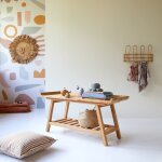 Console basse enfant en bois de teck 110 pampa naturel Console basse enfant en bois de teck 110 pampa naturel