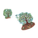 Contour puzzle - arbre oiseaux 58 pièces multicolor Contour puzzle - arbre oiseaux 58 pièces multicolor