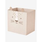 Corbeille en carton pliable tigre beige