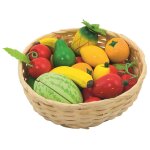 Corbeille de fruits beige