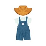 Costume de fermier pour poupes de 38 cm bleu