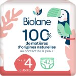Couches culottes �cologiques taille 4 de 8 � 15kg - 42 couches blanc
