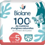 Couches culottes �cologiques taille 5 de 12 � 18kg - 40 couches blanc