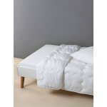 Couette microfibre temp�r�e effet gonflant blanc