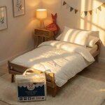 Couette et oreiller coton bio fabriqu� en france blanc