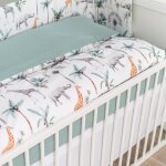 Couette et oreiller enfant - pr�t � dormir safari safari, vert, gris, blanc
