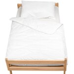 Couette et oreiller moelleux en coton bio blanc