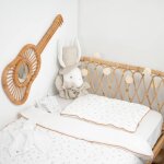 Couette et oreiller - pr�t � dormir gaze de coton melody melody, blanc imprim� minimali