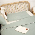 Couette et oreiller - pr�t � dormir jeanne vert de gris