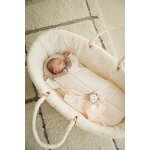 Couffin b�b� en fibres naturelles tress�es blanc
