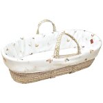 Couffin b�b� avec matelas habillage et drap housse gallina �cru motif poules champ�tre