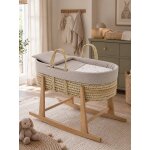Couffin b�b� matelass� avec support en bois beige / natural