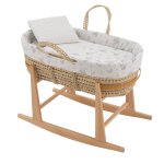 Couffin matelasse + support en bois beige