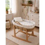 Couffin matelasse + support en bois beige