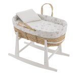Couffin matelasse + support en bois beige
