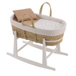Couffin matelasse + support en bois beige