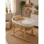 Couffin matelasse + support en bois beige