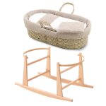 Couffin matelasse + support en bois beige / natural Couffin matelasse + support en bois beige / natural