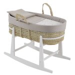 Couffin matelasse + support en bois beige / white Couffin matelasse + support en bois beige / white