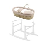 Couffin matelasse + support en bois beige / white Couffin matelasse + support en bois beige / white