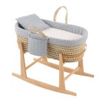 Couffin matelasse + support en bois bleu
