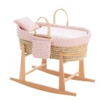 Couffin matelasse + support en bois flowers / stripes Couffin matelasse + support en bois flowers / stripes