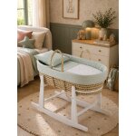 Couffin matelasse + support en bois green / white