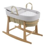 Couffin matelasse + support en bois grey / natural Couffin matelasse + support en bois grey / natural