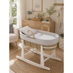 Couffin matelasse + support en bois grey / white