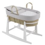 Couffin matelasse + support en bois grey / white Couffin matelasse + support en bois grey / white