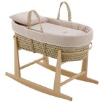 Couffin matelasse + support en bois rose / naturel