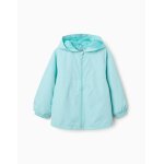 Coupe - vent � capuche et doublure bleu clair