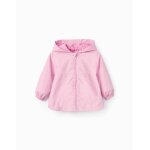 Coupe - vent � capuche et doublure rose