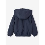 Coupe - vent fille � capuche doubl� sherpa marine