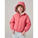 Coupe - vent fille � capuche doubl� sherpa rose