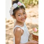 Couronne de fleurs boh�me fille pastels et �cru