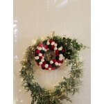 Couronne de nol en feutrine rouge