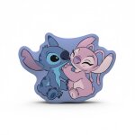Coussin 3d disney angel et stitch polyester bleu