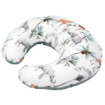 Coussin d'allaitement ergonomique + housse safari safari, vert, gris, blanc