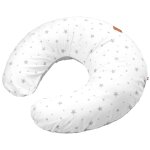 Coussin d'allaitement ergonomique + housse stella stella, imprim� �toiles blanc,