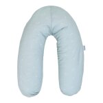 Coussin d'allaitement et de grossesse �toiles vert d'eau