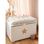 Coussin de banc / coffre rose / multicolore