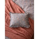 Coussin brod� amour bleu