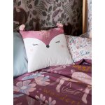Coussin carr bichette parme fonc / cru