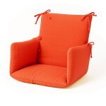 Coussin de chaise haute en coton bio fraise
