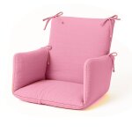 Coussin de chaise haute en coton bio rose