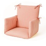 Coussin de chaise haute en coton bio vichy